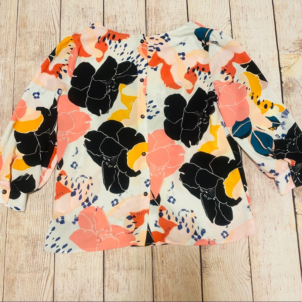 Cooper & Ella Multi Big Bloom Blouse View 4